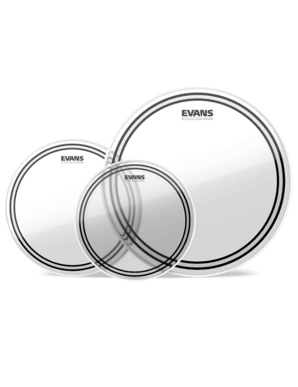 Evans EC2 Clear 3-piece Tom Pack - 10/12/14 inch