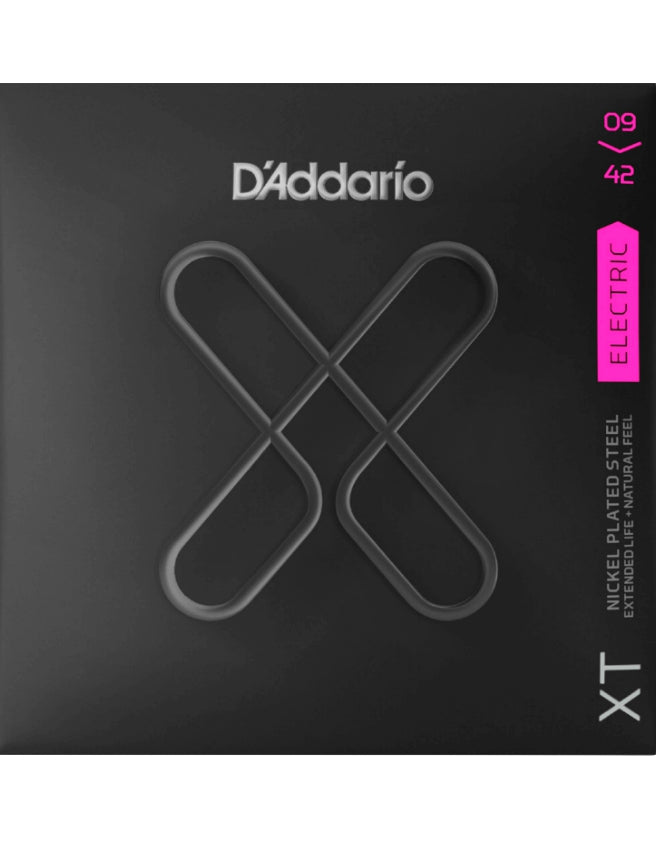 D'Addario XTE0942 XT Nickel Wound Electric Guitar Strings - .009-.042 Super Light