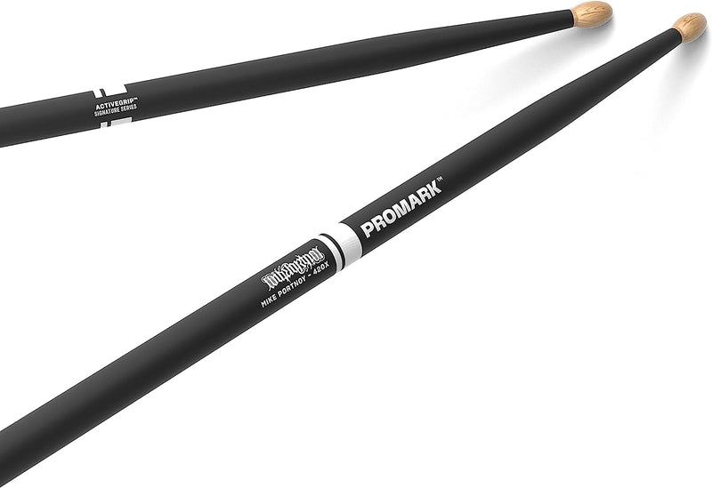 Promark TXMP420XW-AG Mike Portnoy ActiveGrip 420X Hickory Oval Wood Tip Drumstick