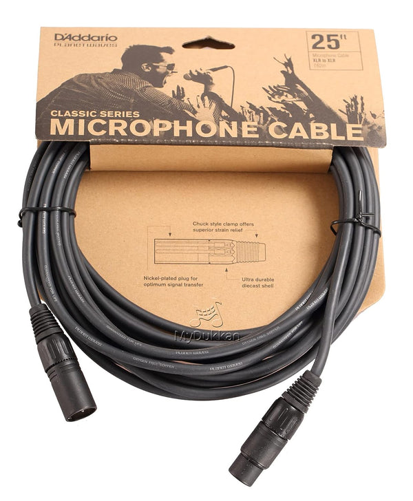 D'Addario PW-CMIC-25 Classic Series Microphone Cable - 25 foot