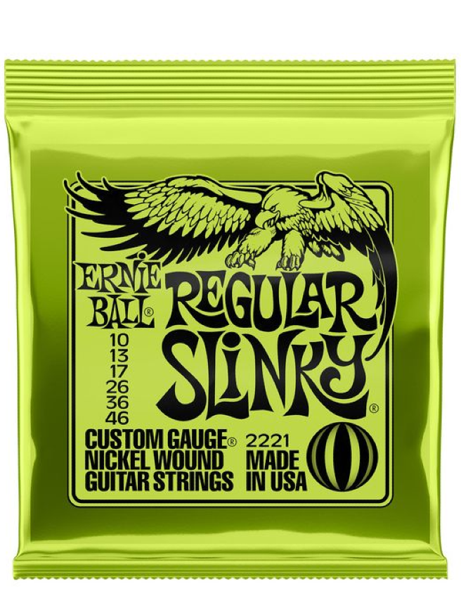 Ernie Ball 2221 Regular Slinky Nickel Wound Electric Guitar Strings - .010-.046