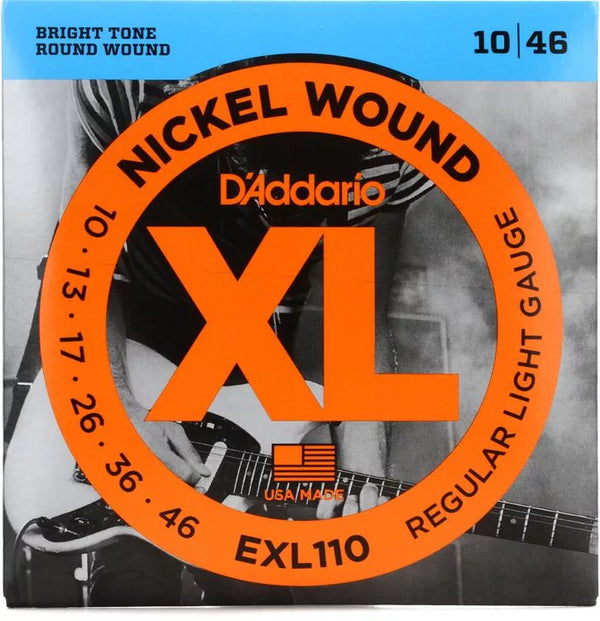 D'Addario XTE1046 XT Nickel Wound Electric Guitar Strings - .010-.046  Regular Light