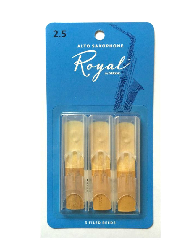 D'Addario RJB0325 - Royal Alto Saxophone Reeds - 2.5 (3-pack)