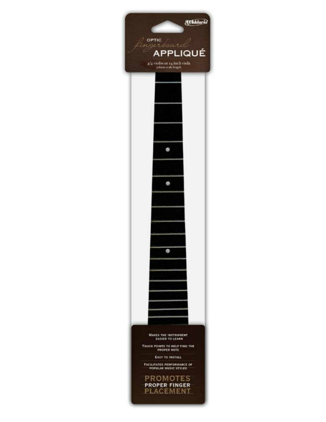 D’Addario Fingerboard Applique Tactile Black 3/4 Violin